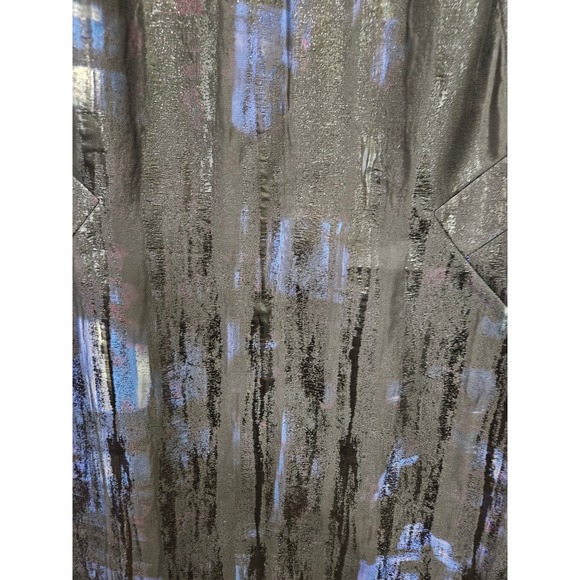 Lafayette 148 New York Womens Abstract Print Faux Leather Trim Sheath Dress 18 - Picture 8 of 8